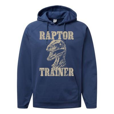 Raptor Trainer Funny Dinosaur Lover Halloween Costume Gift Performance Fleece Hoodie