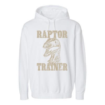 Raptor Trainer Funny Dinosaur Lover Halloween Costume Gift Garment-Dyed Fleece Hoodie