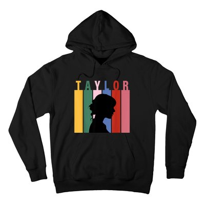 Retro Taylor First Name Personalized Groovy Birthday Girl Hoodie