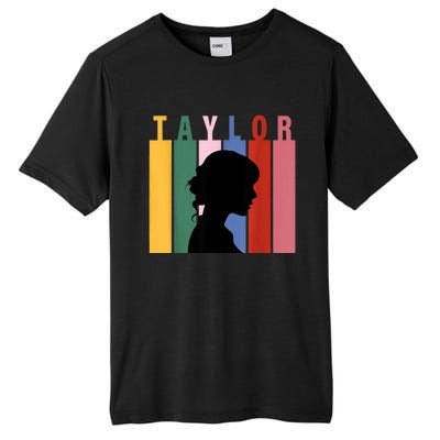 Retro Taylor First Name Personalized Groovy Birthday Girl Tall Fusion ChromaSoft Performance T-Shirt