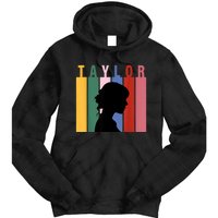 Retro Taylor First Name Personalized Groovy Birthday Girl Tie Dye Hoodie