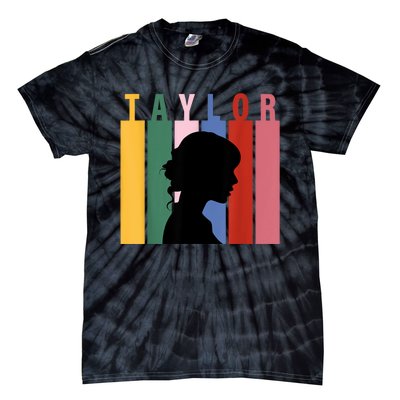 Retro Taylor First Name Personalized Groovy Birthday Girl Tie-Dye T-Shirt