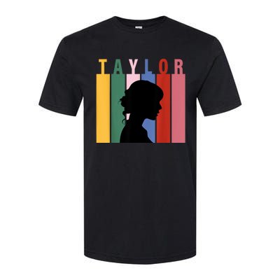 Retro Taylor First Name Personalized Groovy Birthday Girl Softstyle CVC T-Shirt