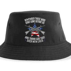 Remember The Fallen Soldiers USA Flag American Memorial Day Sustainable Bucket Hat