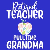Retired Teacher Full Time Grandma Floral Cute Gift Toddler Hoodie