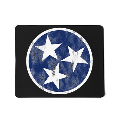 Retro Tennessee Flag Star Logo Volunr State Nashville TN Mousepad