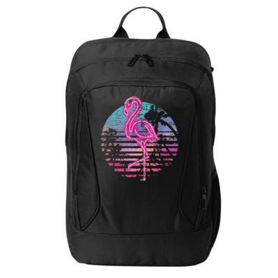 Retro Tropic Flamingo City Backpack