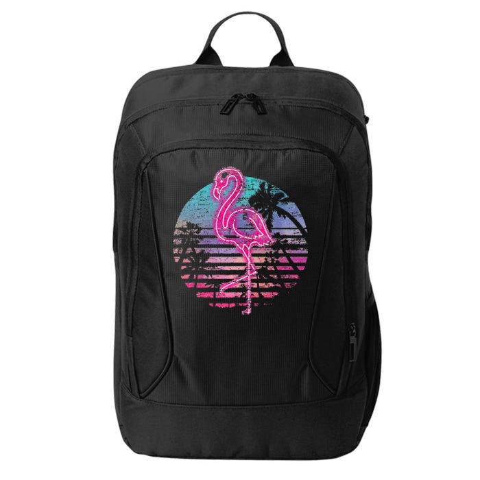 Retro Tropic Flamingo City Backpack