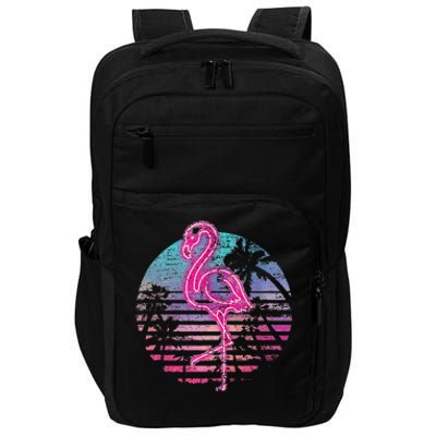 Retro Tropic Flamingo Impact Tech Backpack