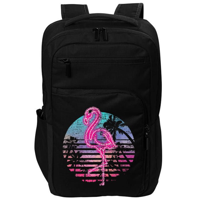 Retro Tropic Flamingo Impact Tech Backpack