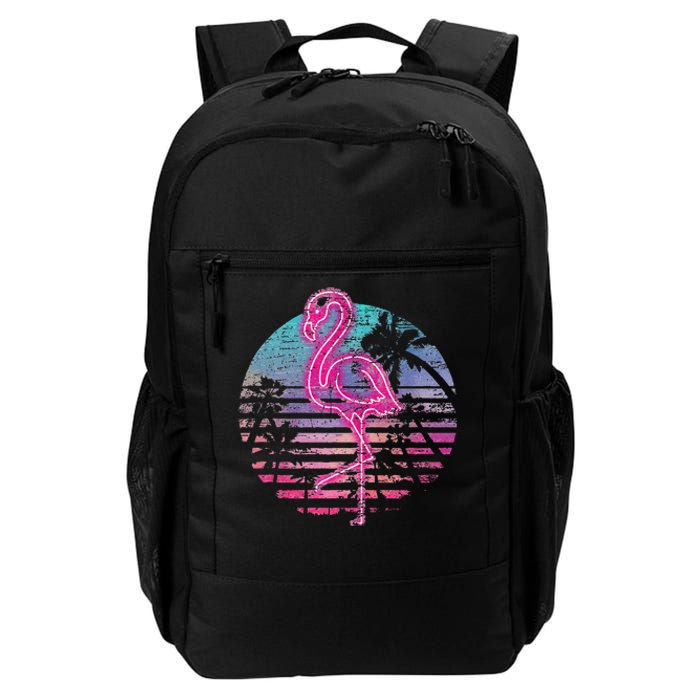 Retro Tropic Flamingo Daily Commute Backpack