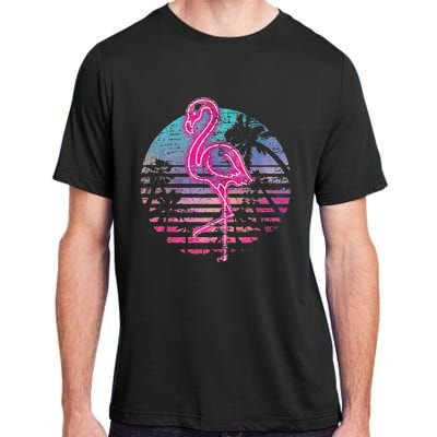 Retro Tropic Flamingo Adult ChromaSoft Performance T-Shirt