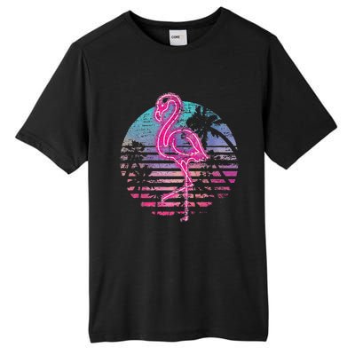 Retro Tropic Flamingo Tall Fusion ChromaSoft Performance T-Shirt