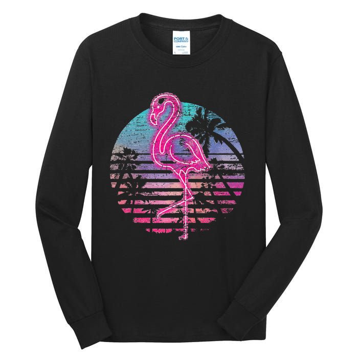 Retro Tropic Flamingo Tall Long Sleeve T-Shirt