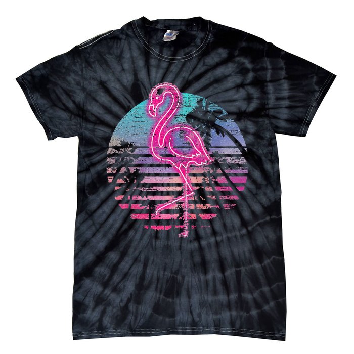 Retro Tropic Flamingo Tie-Dye T-Shirt