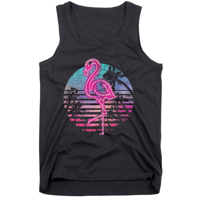 Retro Tropic Flamingo Tank Top