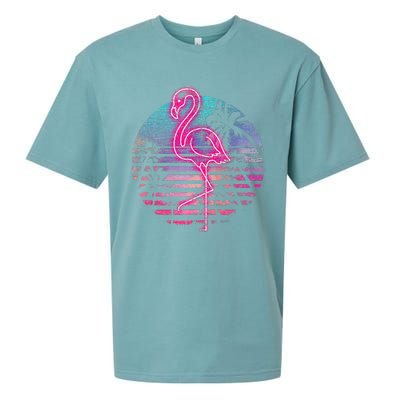 Retro Tropic Flamingo Sueded Cloud Jersey T-Shirt