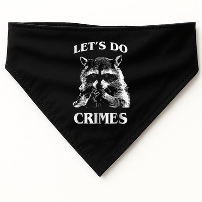 Raccoon Trash Funny Racoon LetS Do Crimes Cute Animal USA-Made Doggie Bandana