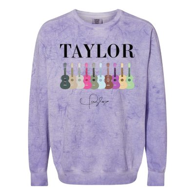 Retro Taylor First Name Personalized Groovy Bday Colorblast Crewneck Sweatshirt