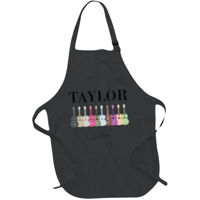 Retro Taylor First Name Personalized Groovy Bday Full-Length Apron With Pockets