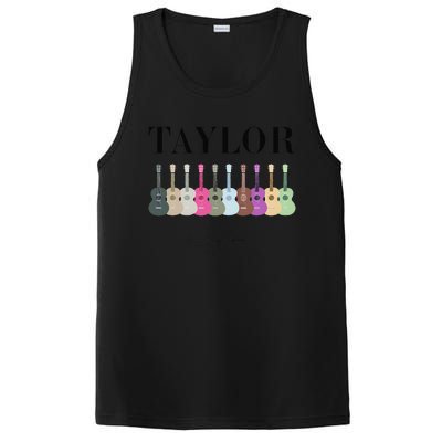 Retro Taylor First Name Personalized Groovy Bday PosiCharge Competitor Tank