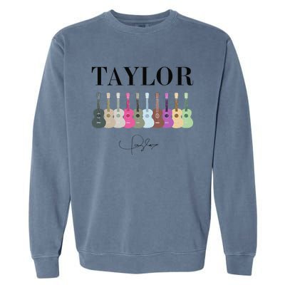 Retro Taylor First Name Personalized Groovy Bday Garment-Dyed Sweatshirt