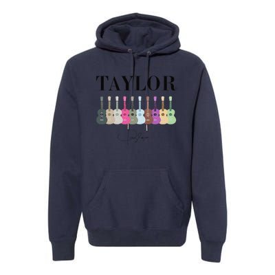 Retro Taylor First Name Personalized Groovy Bday Premium Hoodie