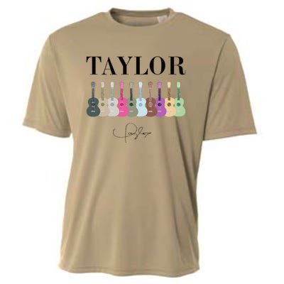 Retro Taylor First Name Personalized Groovy Bday Cooling Performance Crew T-Shirt