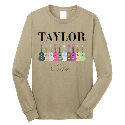 Retro Taylor First Name Personalized Groovy Bday Long Sleeve Shirt