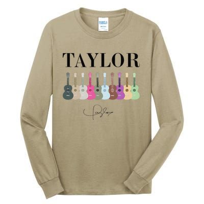 Retro Taylor First Name Personalized Groovy Bday Tall Long Sleeve T-Shirt