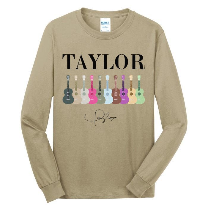 Retro Taylor First Name Personalized Groovy Bday Tall Long Sleeve T-Shirt