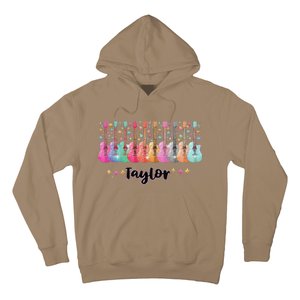 Retro Taylor First Name Personalized Groovy 80s Pin.K Hoodie