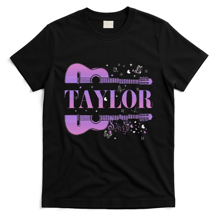 Retro Taylor First Name Personalized Groovy Birthday T-Shirt