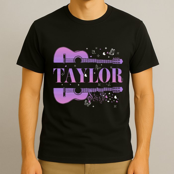 Retro Taylor First Name Personalized Groovy Birthday T-Shirt