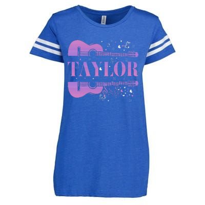 Retro Taylor First Name Personalized Groovy Birthday Enza Ladies Jersey Football T-Shirt