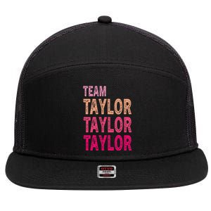 Retro T.AYLOR First Name Personalized Groovy Birthday 7 Panel Mesh Trucker Snapback Hat