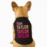 Retro T.AYLOR First Name Personalized Groovy Birthday Doggie Tank