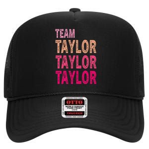 Retro T.AYLOR First Name Personalized Groovy Birthday High Crown Mesh Back Trucker Hat