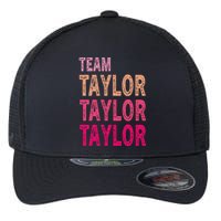 Retro T.AYLOR First Name Personalized Groovy Birthday Flexfit Unipanel Trucker Cap