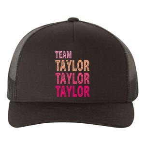 Retro T.AYLOR First Name Personalized Groovy Birthday Yupoong Adult 5-Panel Trucker Hat