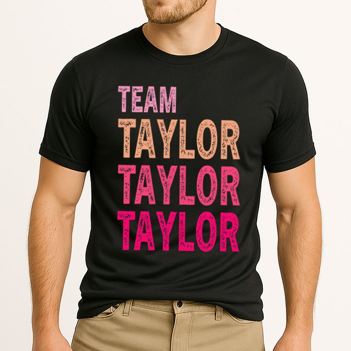 Retro T.AYLOR First Name Personalized Groovy Birthday Performance Shirt