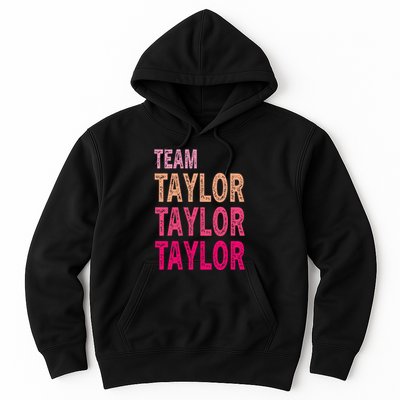 Retro T.AYLOR First Name Personalized Groovy Birthday Hoodie