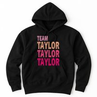 Retro T.AYLOR First Name Personalized Groovy Birthday Hoodie