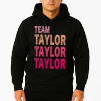 Retro T.AYLOR First Name Personalized Groovy Birthday Hoodie