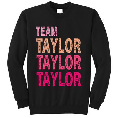 Retro T.AYLOR First Name Personalized Groovy Birthday Sweatshirt