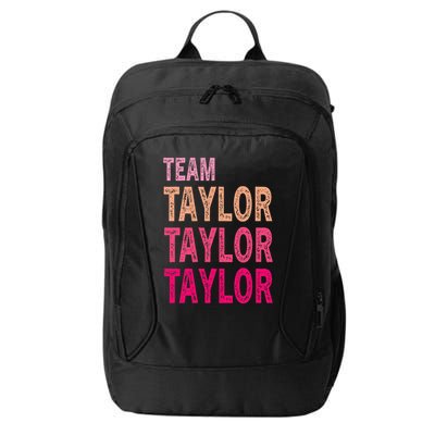 Retro T.AYLOR First Name Personalized Groovy Birthday City Backpack