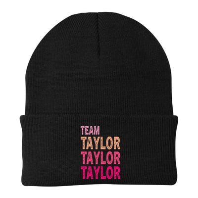 Retro T.AYLOR First Name Personalized Groovy Birthday Beanie