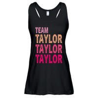 Retro T.AYLOR First Name Personalized Groovy Birthday Ladies Essential Flowy Tank