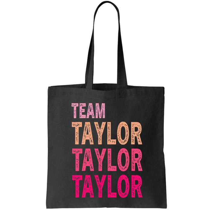 Retro T.AYLOR First Name Personalized Groovy Birthday Bag
