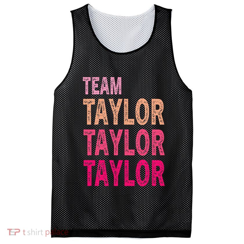 Retro T.AYLOR First Name Personalized Groovy Birthday Mesh Reversible Basketball Jersey Tank